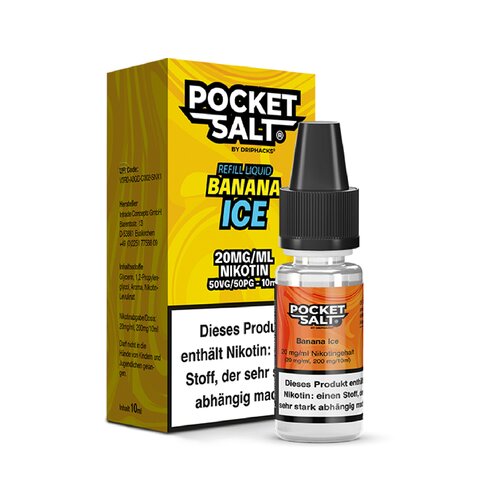 *NEW* Drip Hacks - Pocket Salt - Banana Ice - 10ml -...