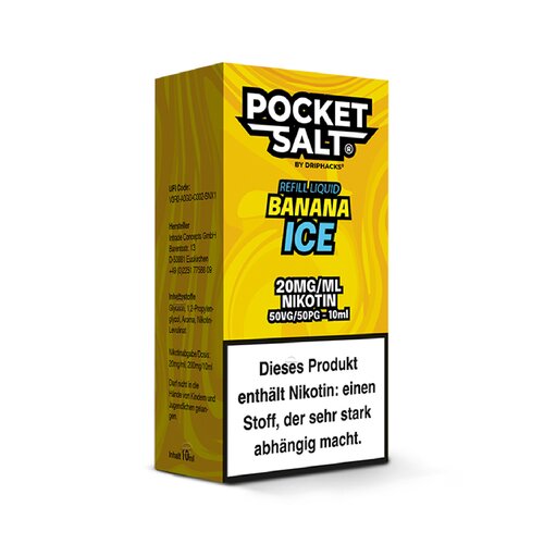 *NEW* Drip Hacks - Pocket Salt - Banana Ice - 10ml -...
